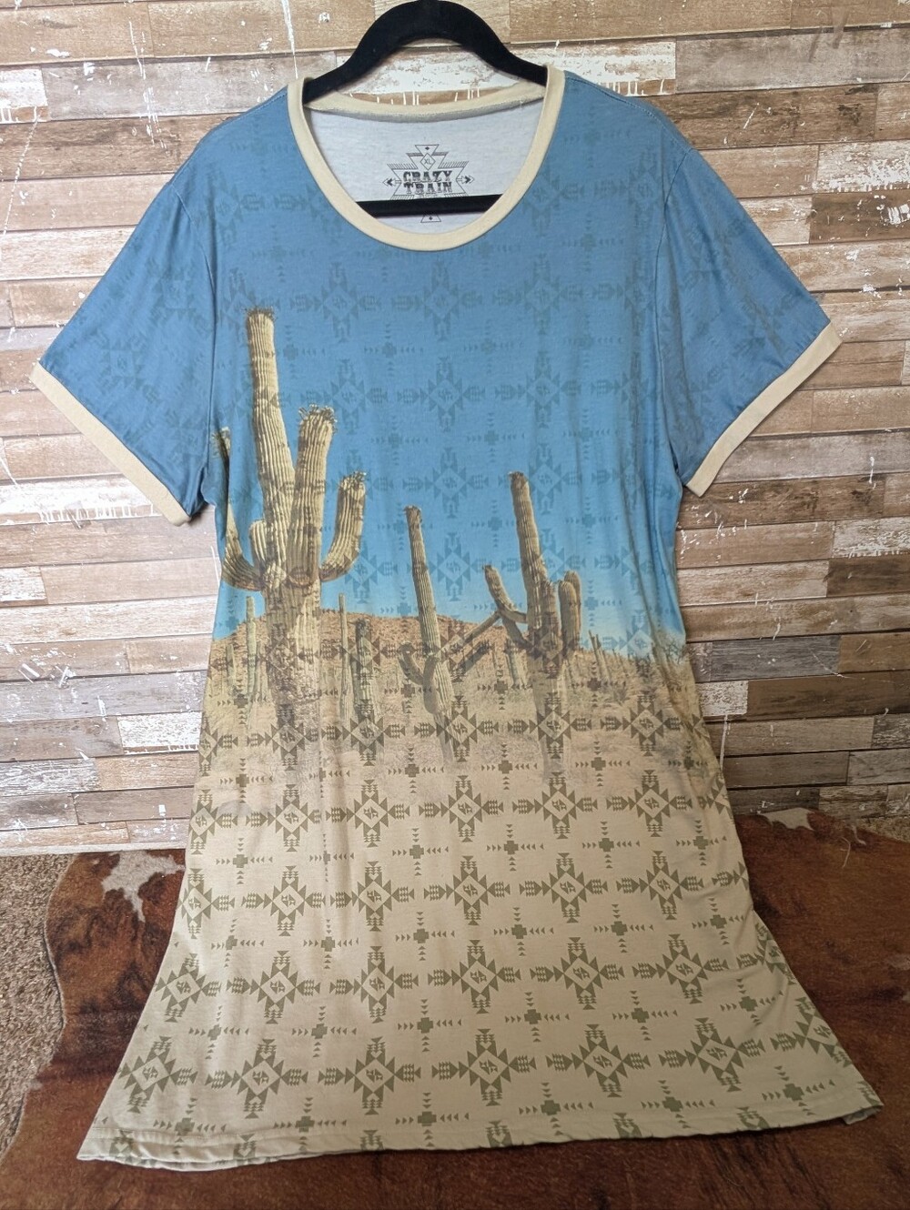 Crazy Train Cactus Dress W Pockets